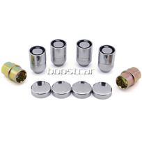 M12x1.5 M12x1.25 Universal Car Wheel Lock Lug Nuts with 2 Keys Alloy Steel Forged Auto Tire Wheel Bolts M12x1.25
