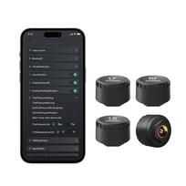 Car TPMS 4 Sensors Bluetooth Tire Pressure Monitoring System for Phone ios Diagnostic Set Accessories External black