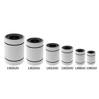 10pcs LM8 LM8UU LM3UU LM10UU LM16UU LM6UU LM12UU LM14UU Linear Bushing 8mm CNC Linear Bearings for Rods Rail Linear Shaft Parts Lm8uu