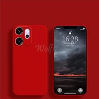 For OPPO Reno 14 F Case Liquid Silicone Plain Rubber TPU Funda Cover Reno 14 F Case Phone Protector Cover Reno 14 F Case OPPO Reno14 raudona