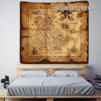 Tapestry Pirate Treasure Map II 100X70CM