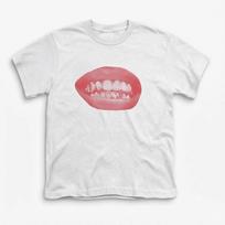 Red Lips Grillz Ice Grill Teeth White TShirt S