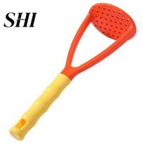 Heavy Duty Potato Masher Non-stick PP Soft Crusher Grip Press for Kitchen Hand oranžinė