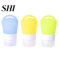 Travel Size Bottle 38/60/90ML Dispenser with Hanging Hole Good Sealing Empty Shampoo Conditioner Body Refillable Wash Container Portable Soft Silicone 38ML