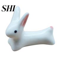 Chopsticks Stand Storage Rack Reused Beautiful Food Grade Rounded Corners Stable Kitchen Gadgets Anti-dirty White Ceramic Little Rabbit Chopstick Rest B
