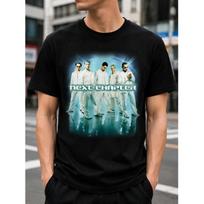 Men's Black Short Sleeve T-Shirt With Next Chapter Boy Band Graphic Print, Soft Cotton Crew Neck Top For Casual Wear And Concerts S juoda