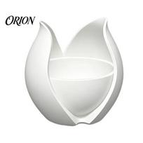 Minimalist White Planter Tulip Flower Shape Planter, 3D Printed Decorative Pot, Stable Desktop Pot Modern Plant Container for Home Office Desk balta