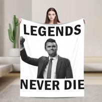 Charlie Kirk pliušinės antklodės vaikiškos flanelinės patalynės užtiesalai sofai, foteliui itin šiltas dizainas kokybiškas lovatiesės užvalkalas dovana 75X95CM