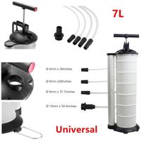 White Fluid Extractor Manual Hand Operated Oil Change Vacuum Pump 7L