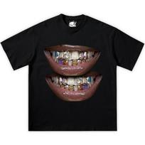 Smiley Grillz Mouth Graphic Boxy T-Shirt, oversized, graphic, t-shirt, streetwear, y2k, funny, Christmas gift shirt, t shirt, meme, kids 2XL