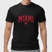 Miami Shirt Palm Tree Logo Travel Vacation Souvenir Graphic T-Shirt S įvairiaspalvis
