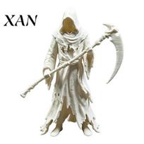 Desktop Gothic Decor Grim Reaper Figurine, 3D Printed Hooded Statue with Sickle, Spooky Robe Decoration for Halloween Indoor Home Tabletop Horror balta