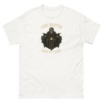 Lane Splitter Keep Tight Skeleton Motorcycle Rider T-Shirt S įvairiaspalvis