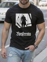 Nosferatu Vampire Occult Vintage Print Tshirt Black Unise... S įvairiaspalvis