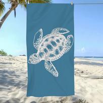 Turtle Pattern Towel Beach Oversized Soft Ultra Absorbent Quick Drying Large Pool Travel Camping Bathroom STJ40x70CM