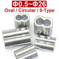 10-50Pcs 8-Shape M1 to M12 Crimp Sleeve Fixing Clip Hardware Cable Clip Aluminum Double Hole Wire Ferrules Steel Wire Rope 50Pcs M1.5