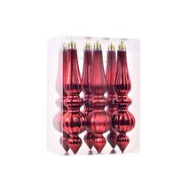Colorful Paintings Cone-shaped Christmas Ball Electroplated Water Droplets Xmas Tree Hanging Ball Elegant DIY other vyno raudonos spalvos