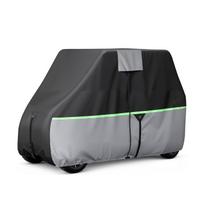 Golf Cart Cover, Full Coverage 2+2/4 Passenger Golf Cart, 600D Waterproof Oxford Fabric Club Car Cover Fits Most Carts Club Car, Yamaha, EZGO, Honda,