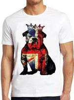 Buldog British Dog Union Jack Flag England Crown Cool Gift Tee T Shirt M138 M