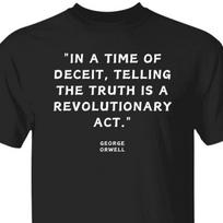 George Orwell British Writer Anti-Authority Political Wisdom Quote T shirt, Writer Author Animal Farm 1984 Statement Teacher Gift for Reader M