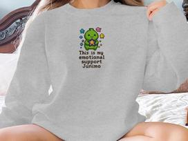 Emotional Support Junimo T-shirt, Stardew Valley Gift for Gamers, Cozy Farmcore Shirt, Cute Pixel Art Tee, Retro Gaming T-shirt, Gamer S