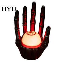 Warm LED Spooky Lamp Skeleton Hand Ghost Face Pumpkin/Scary Eyeball Night Light, Halloween Party Table Centerpiece for Home Decoration And A