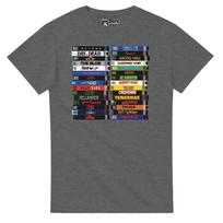 Horror Movie Shirt: 80s VHS Stack Design (Retro Style Tee) M