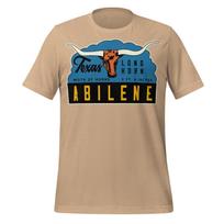 Abilene Texas Shirt: Retro Steer Graphic (Unisex Cotton Tee) L