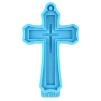 Cross Silicone Resin Mold,Cross Epoxy Casting Resin Molds for Jewelry Making mėlyna
