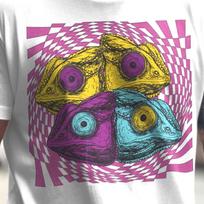 Trippy Lizard T-Shirt | Psychedelic Reptile Art Shirt | Colorful chameleon Graphic Tee | Hypnotic Spiral Design XS to 5XL L