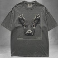 Dark Deer Graphic Tee, Gothic Stag Portrait, Comfort Colors Shirt 4XL