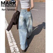 Mark Fairwhale Women's Wide-Leg Jeans L šviesiai mėlyna spalva