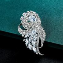 Weiman Fashion Jewelry New Arrival High Quality Flower Crystal Rhinestones Plant Wedding Brooches sidabras