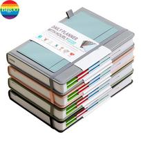 Customized Business Planner Notebook A5 Self-Filling Schedule Agenda with PU Hardcover and Leather Cover Office Promotion (as the picture,210x150mm)