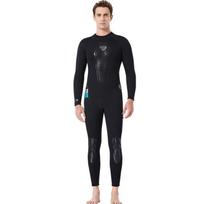 Mens 3mm Fullsuit Wetsuit Diving Surfing Snorkeling Warmth Chloroprene Neoprene SCR Material Medium juoda