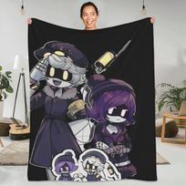 Robot Murder Drones Anime Movie Blanket Uzi Soft Aesthetic Plush Bedding Throws For Chair Travel Flannel Bedspread Bed Cover Size: 75*100cm, Weight: 230 GSM