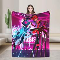 Vox Alastor Hazbin Hotels Plush Blanket Girls Boys Flannel Bedding Throws For Home Decor Soft Warm Quality Bedspread Size: 75*100cm, Weight: 230 GSM