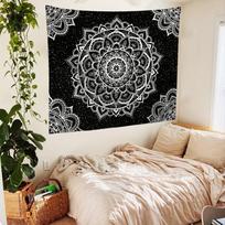 Mandala Tapestry Wall Hanging Bohemian Gothic Hippie Wall Decor for Living Room Bedroom 100X70CM
