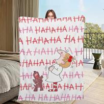 cute cartoon funny girl art c-coco chan Flannel warm comfort soft plush blanket for sofa living room office bedroom travel gift Size: 75*100cm, Weight: 230 GSM
