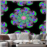 Psychedelic Tapestry Wall Hanging Hippie Room Decor Trippy Mushroom Galaxy Space Aesthetic Dorm Room Backdrop Twin Size 100X70CM