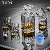 CLITON Glass Whiskey and Decanter Set