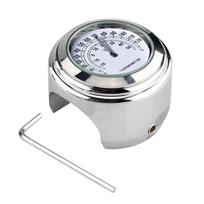 Motociklo vairo laikrodžio termometras Šviečiantis ciferblatas laikrodis 22–25 mm motociklo vairo laikiklis, skirtas Yamaha Kawasaki priedams Thermometer A