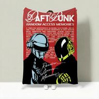 D-Daft Punk Grupės Plona 240g Flanelinė Antklodė Švelni Odai Vasaros Vėsinimui 75X95CM