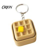 3D Printed Stress Relief Fidget Toy Keychain Pendant, Decorative Mechanical Balance Figurine, Minimalist Home Aesthetic Piece Toy, Waffles Charm A
