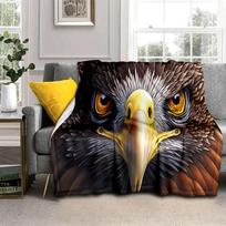 3D Mielas Pelėda Erelis Paukščiai Animacinis Minkštas Flanelinis Antklodė Lovoms Miegamajam Sofai Iškylai, Mesti Antklodė Dangai Lauke Laisvalaikiui Dovana 75X95CM