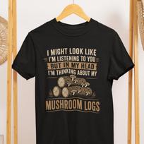 Mushroom Logs Shirt, Mycology Fungi Lover Tee, Comfort Colors 1717 4XL
