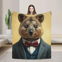 Stilingi Gyvūnai Antklodė Kokybiška Šilta Minkšta Mesti Antklodę Rudens Mergaitėms Berniukams Sofai Kėdei Pūkuota Lovatiesė 75X95CM