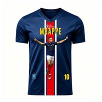 V-Neck France National Number 10Mbappé Football Team Jersey Top (Fan Version) XXS