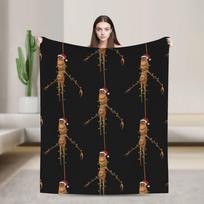 Marcus The Worm Kalėdos Weirdcore Santa Kirmėlė Antklodės Koralinis Fleece Pliušas Žieminė Minkšta Mesti Antklodė Lovai Kelionė Kilimas Gabalas 75X95CM