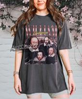 William Shakespeare Vintage Portrait T-Shirt, Retro Literary Apparel 4XL